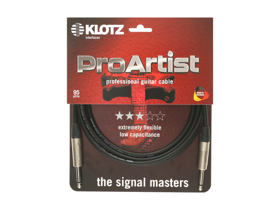Klotz Pro Artist Professional Guitar Cable 6m