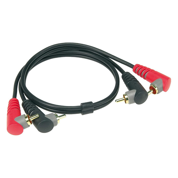 Klotz Pro Stereo Twin Cable with Angled RCA Plugs 2m