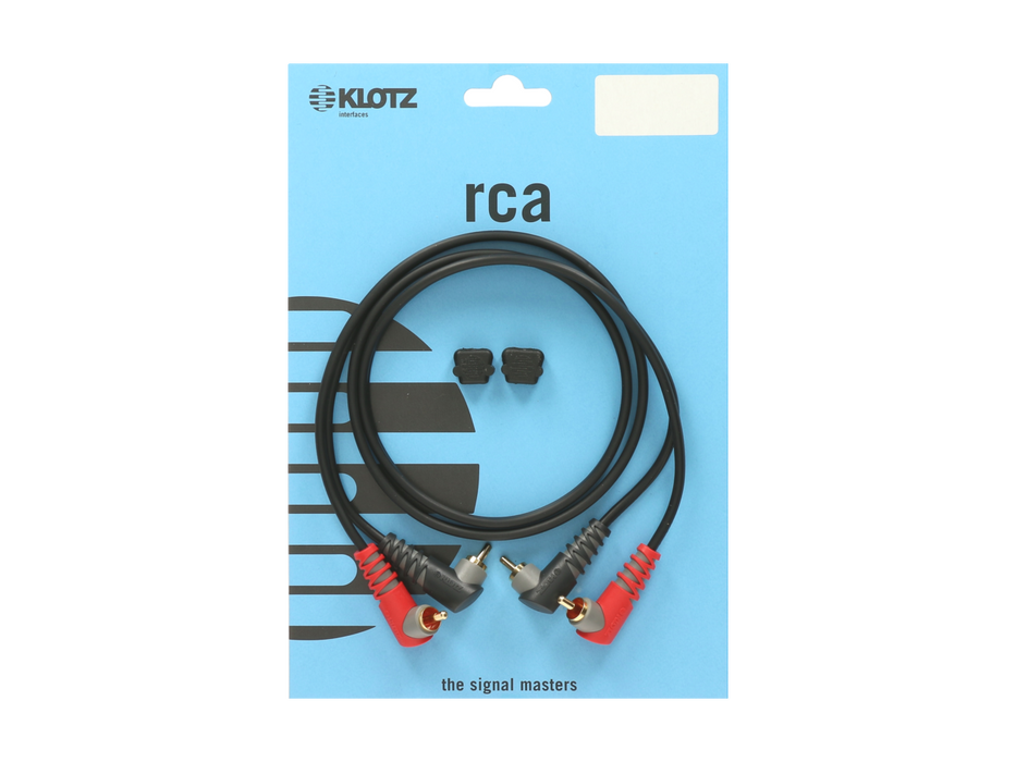Klotz Pro Stereo Twin Cable with Angled RCA Plugs 2m