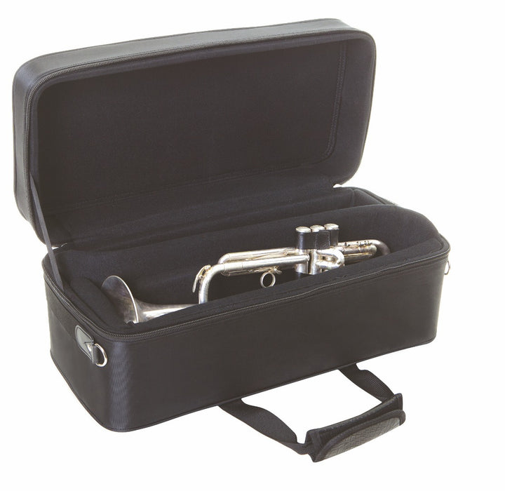 Crossrock Double Trumpet Case With Back Pack & Shoulder Straps Internal Pockets