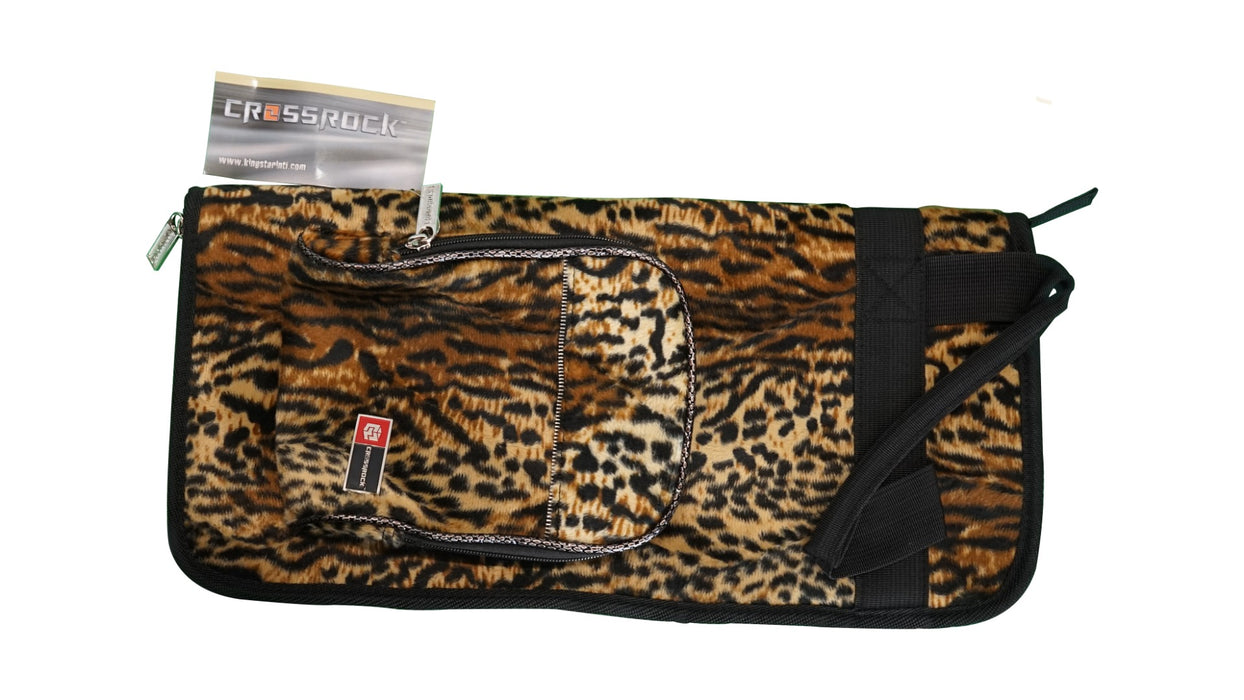 Crossrock Drum Stick Bag Case Leopard Fur Print