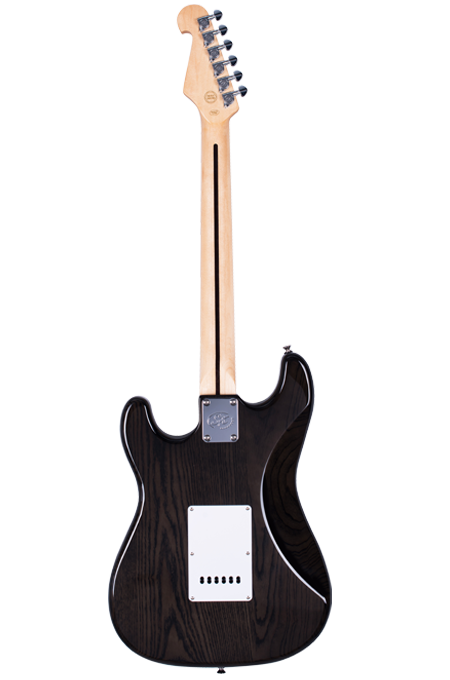 SX Electric Guitar SC Swamp Ash / Maple Transparent Black