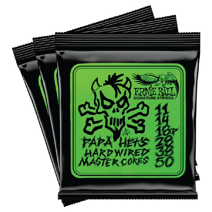 Ernie Ball Papa Het's Hardwired Master Core Signature Strings 3 Pack - Tin 11 - 50