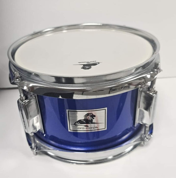 Pro-Corps 8'' Junior Marching Snare Drum With Coloured Strap & Natural Sticks In Blue