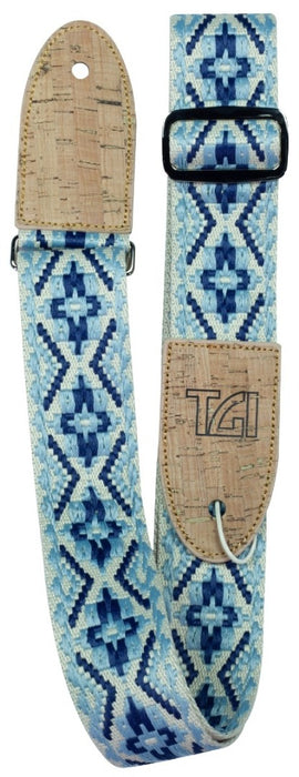 TGI Guitar Strap Woven Cotton Vegan Royal Blue TGSV01B
