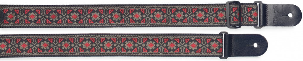 Stagg Guitar Strap Flower Red