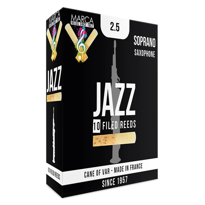 Marca Jazz Alto Sax Filed Reeds 10 Pack 2.5