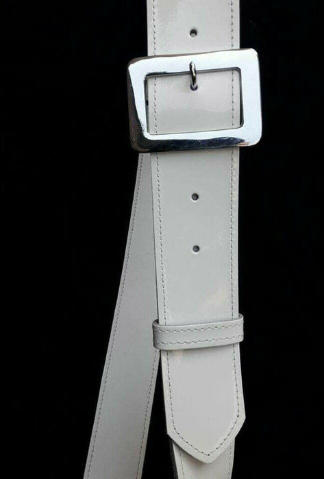 Pro-Corps Leather Drum Strap with PVC Coating White