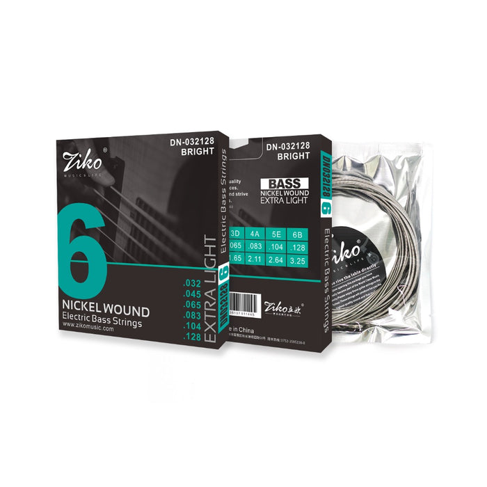 Ziko 6 String Electric Bass Guitar Strings 32-128