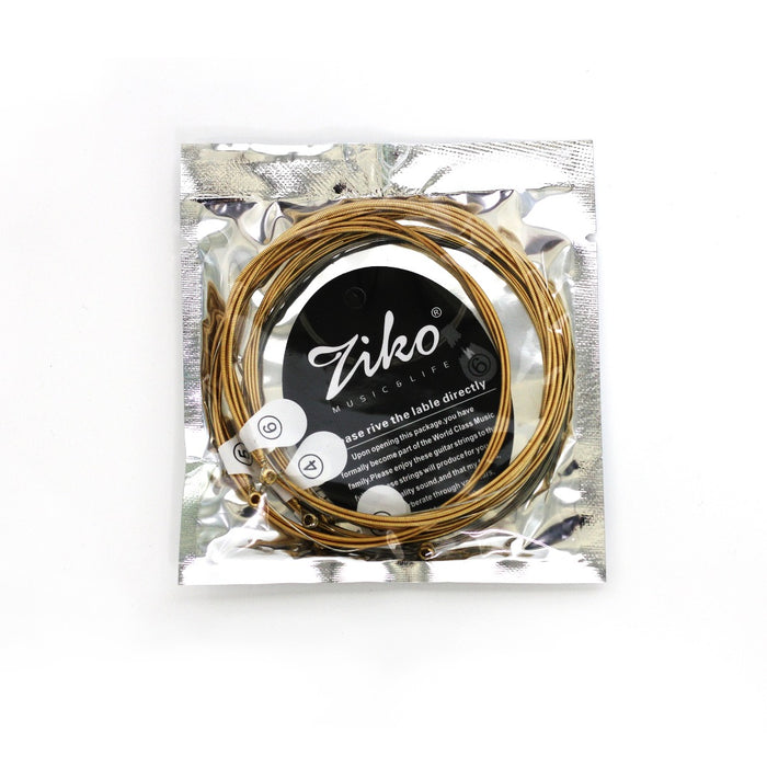 Ziko Brass Acoustic Guitar Strings 13-56 3 Pack Free Picks