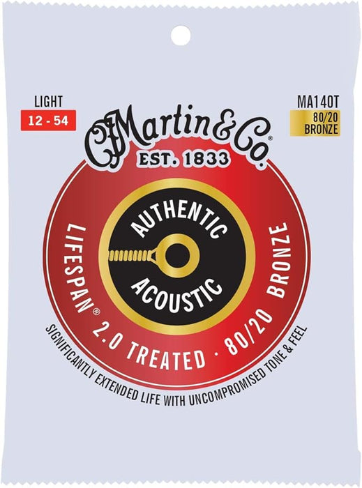 Martin Authentic Acoustic Lifespan Guitar Strings MA140T
