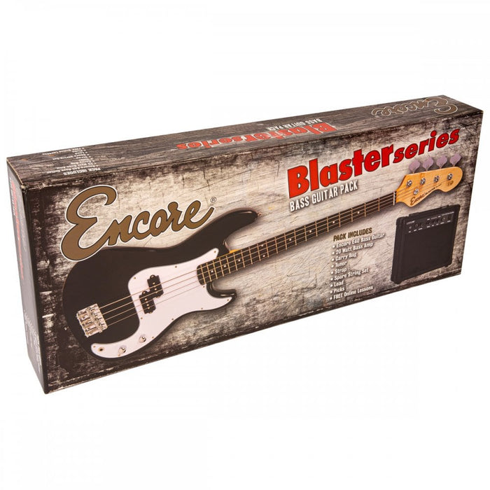 Encore Blaster Bass Guitar Pack Gloss Black EBP-E40BLK