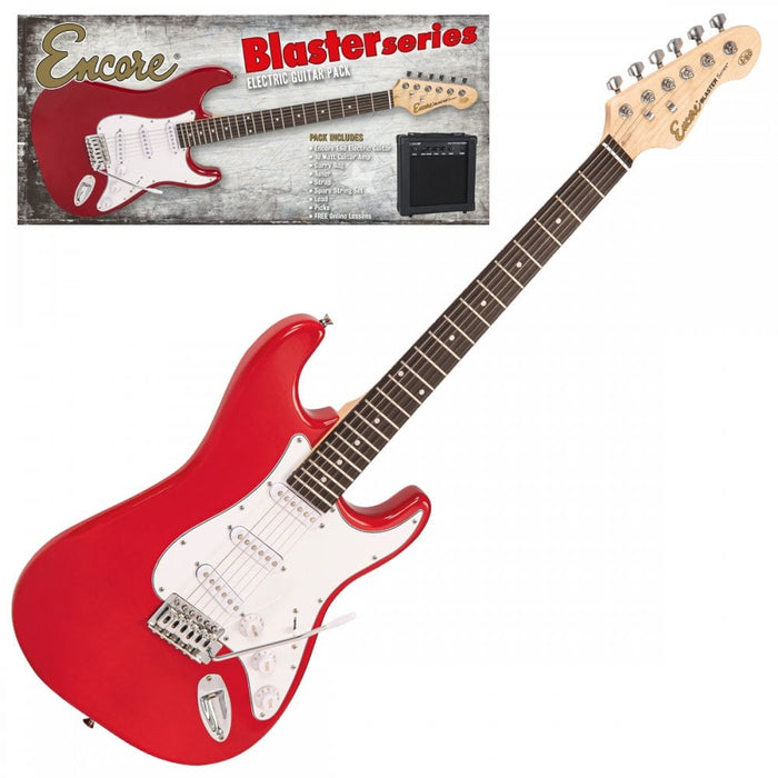 Encore Blaster Electric Guitar Pack Gloss Red EBP-E60RD