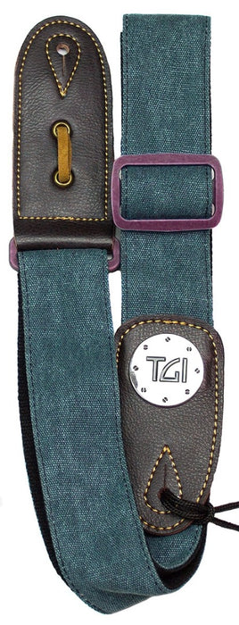 TGI Guitar Strap Woven Denim Purple Buckle TGS13075