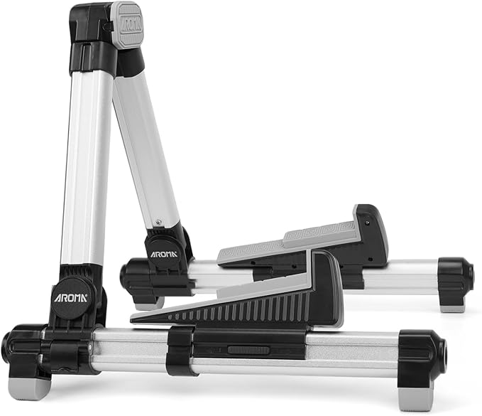 Aroma Aluminium Guitar Stand Adjustable for All Types of Guitars SILVER