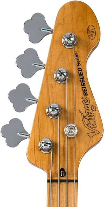 Vintage V4 ReIssued Bass Silver Burst V4SVR