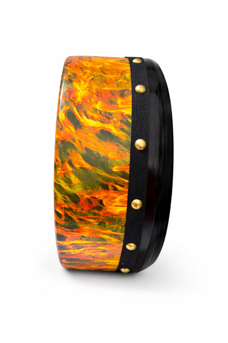 Ferris 16'' Deep Tuneable Flames Bodhran with Padded Gigbag & Beater FB16DT-F