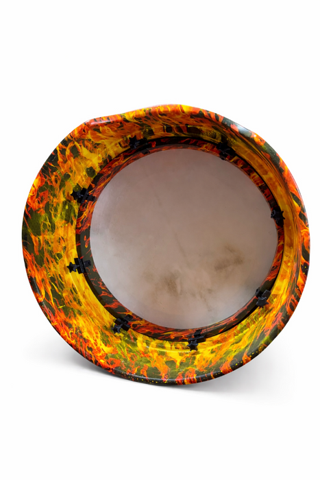 Ferris 16'' Deep Tuneable Flames Bodhran with Padded Gigbag & Beater FB16DT-F