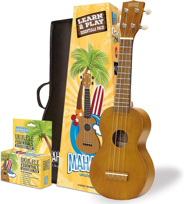 Mahalo Soprano Ukulele Kahiko Series with Essentials Pack