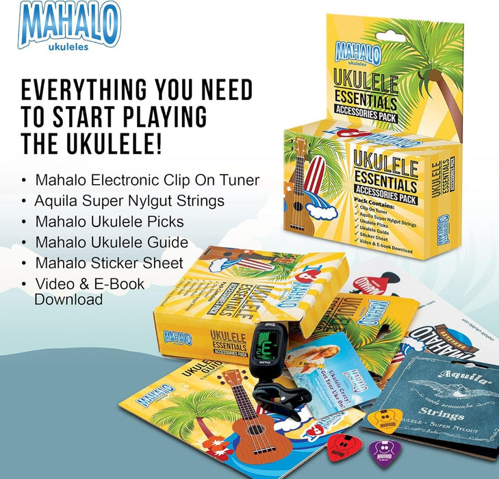 Mahalo Soprano Ukulele Kahiko Series with Essentials Pack