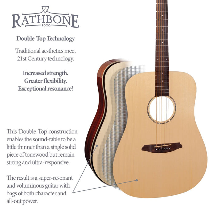 Rathbone No 3 Double Top Electro Cutaway Acoustic Guitar Bocote R3BCE
