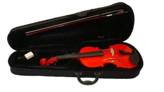 Ferris Student Violin 3/4 Student Violin 3/4 with Case & Bow  Red