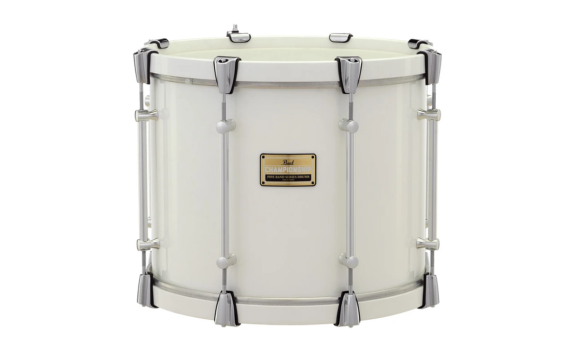 Pearl Tenor Drum Chrome Hardware Artic White 15'' x 12''