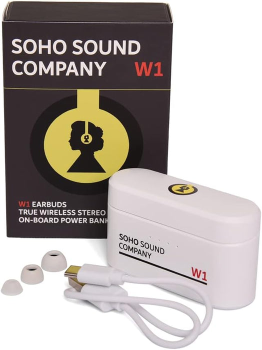Soho W1 Earbuds with Power Bank - white