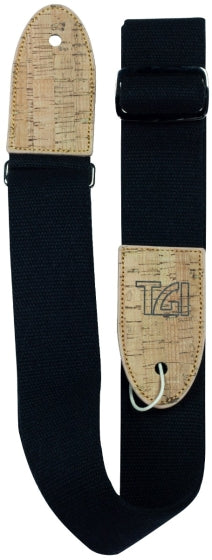 TGI Guitar Strap Woven Cotton Vegan Black TGSV01D