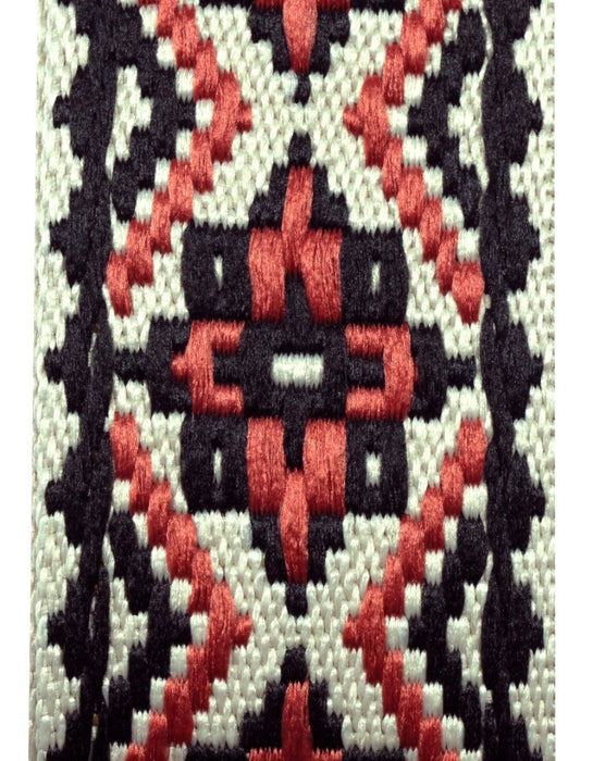 TGI Guitar Strap Woven Cotton Vegan Red TGSV01C