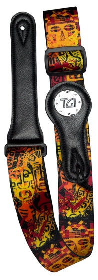 TGI Guitar Strap Tribal Mask Copper TGS28250B