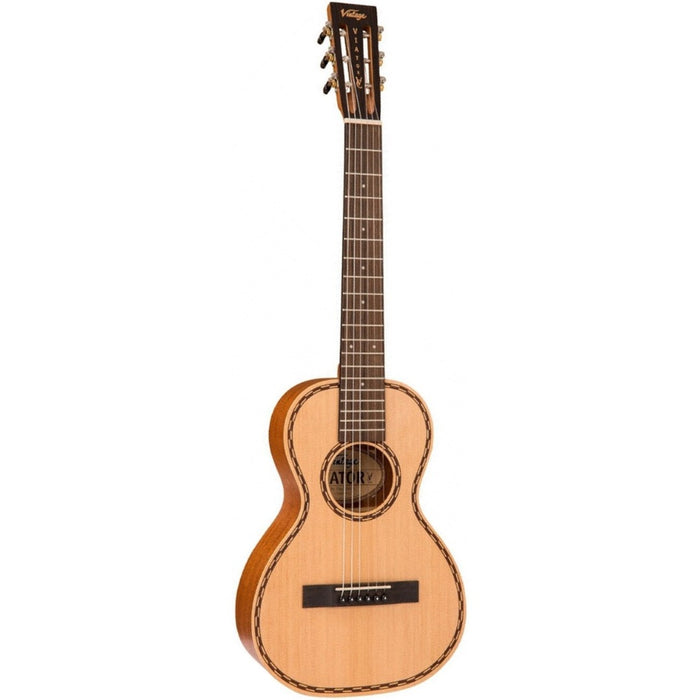 Vintage 'Viator' Paul Brett Acoustic Travel Guitar Nylon Strings VTR800VC