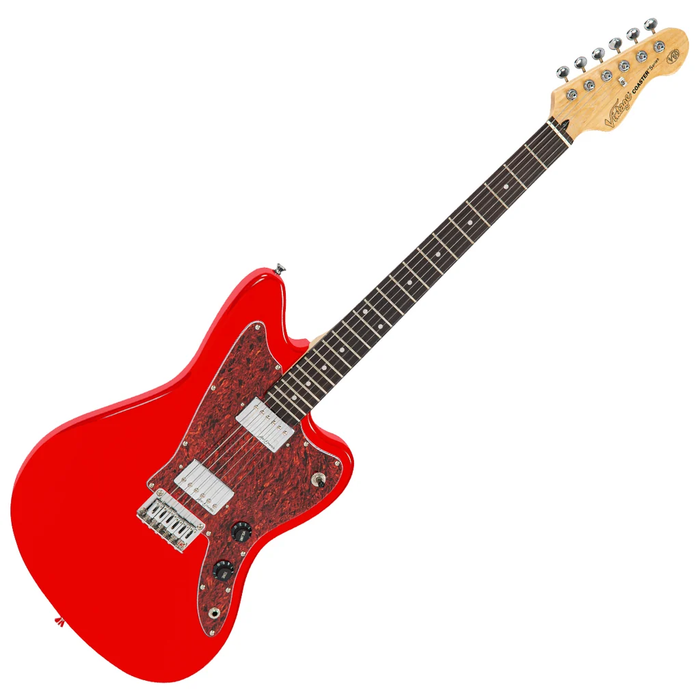 Vintage V50 Coaster Series Electric Guitar Pack Gloss Red VIP-V50RD