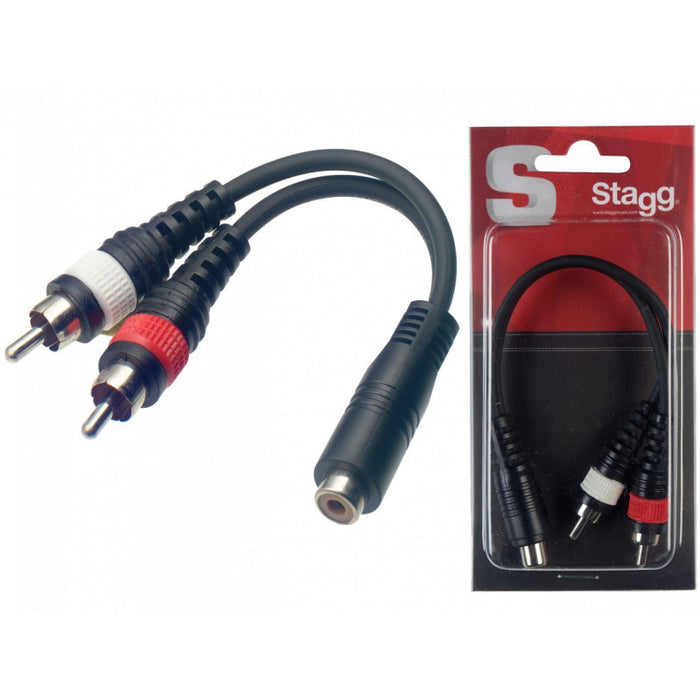 Stagg Female RCA Connector to Splitter Male RCA Connectors YC-0.1/1CF2CH