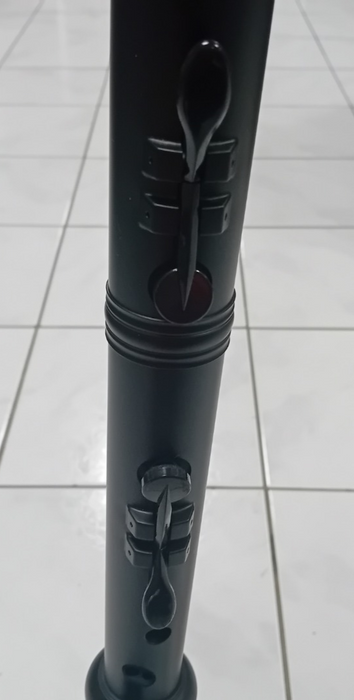 Ferris Matt Black Bass Recorder With Case & Chart