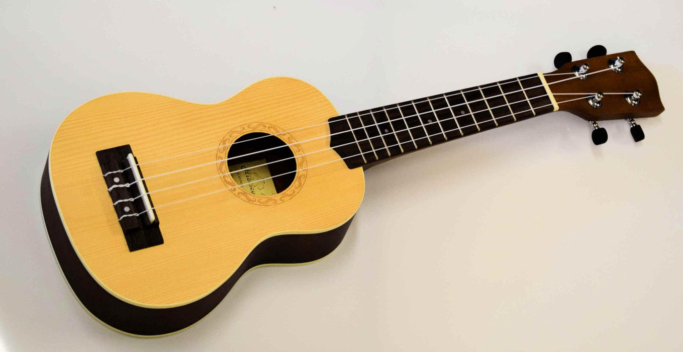 Soprano Ukulele Solid Spruce Top with Sapele Back & Sides with Bag