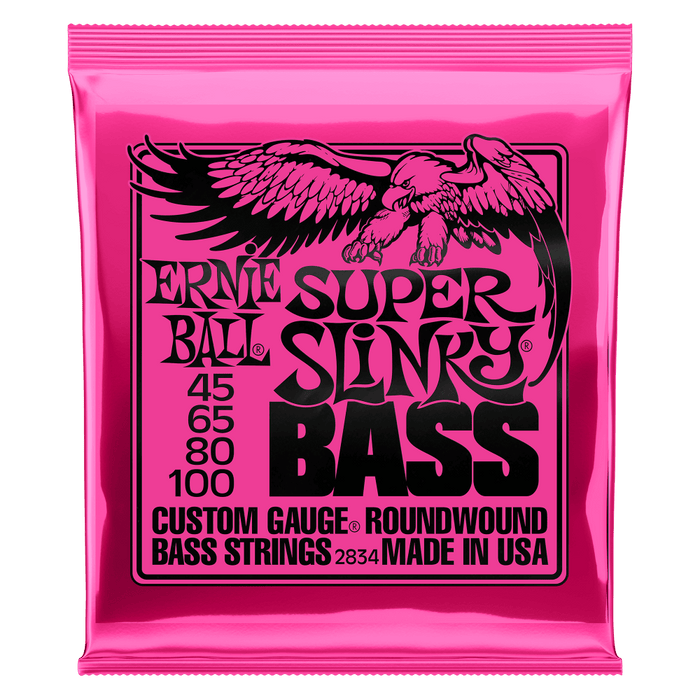 Ernie Ball Super Slinky Bass Guitar Strings 45 -100 P02834