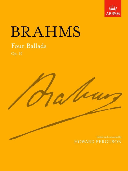 Johannes Brahms Four Ballads Op.10 Piano: Piano Solo