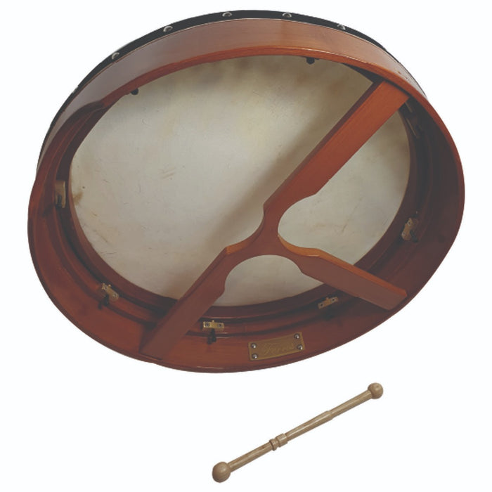 16'' Mahogany Tunable Bodhran With Beater and Free Upgraded Padded Case