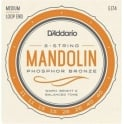 D'Addario  EJ74 Mandolin Strings, Phosphor Bronze Wound, Loop End, 11-40 Medium