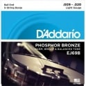 D'Addario  EJ69B 5-String Banjo Strings, Phosphor Bronze Wound, Ball End, 9-20 Light