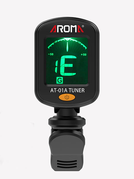Aroma Guitar Tuner AT-01A 360 Degree Rotation Clip On Tuner for Guitar Chromatic Violin Ukulele Bass