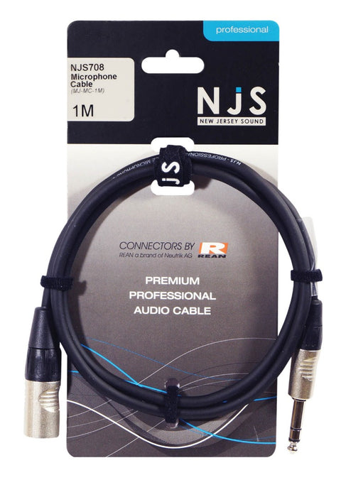 Male XLR Male to 6.35mm Mono Jack Microphone Cable 3 m