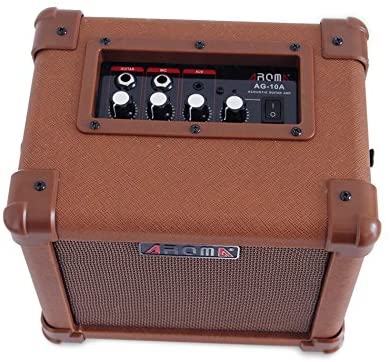 AROMA AG-10A Portable Acoustic Amp Speaker 10W with Microphone Interface Audio Input
