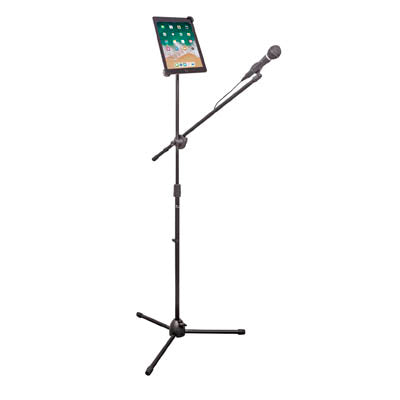 New Jersey Sound Black Microphone Boom Arm Stand inc. Tablet Housing
