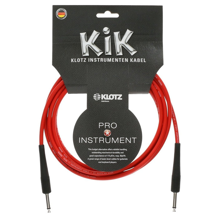 Klotz KiK Pro Instrumtent Cable 3m Red