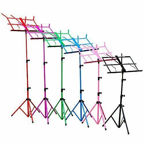 Ferris Music Stand 6 Colours Fully Adjustable Lightweight with Bag Sturdy Tubular Legs