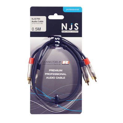 Hi Quality NJS 2x RCA Phono to 2x RCA Phono Plug Signal Cable 5 Variants