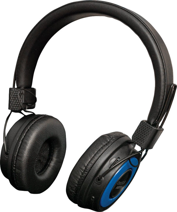 SoundLab Wireless Bluetooth Headphones On Ear Black/Blue