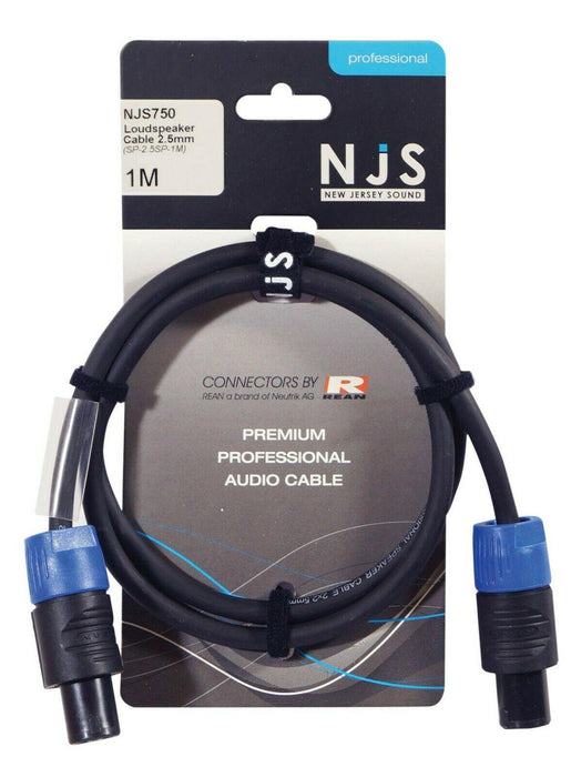 Hi Quality NJS Loudspeaker Cable with 2 x 2.5mm REAN Plugs 6 Variants